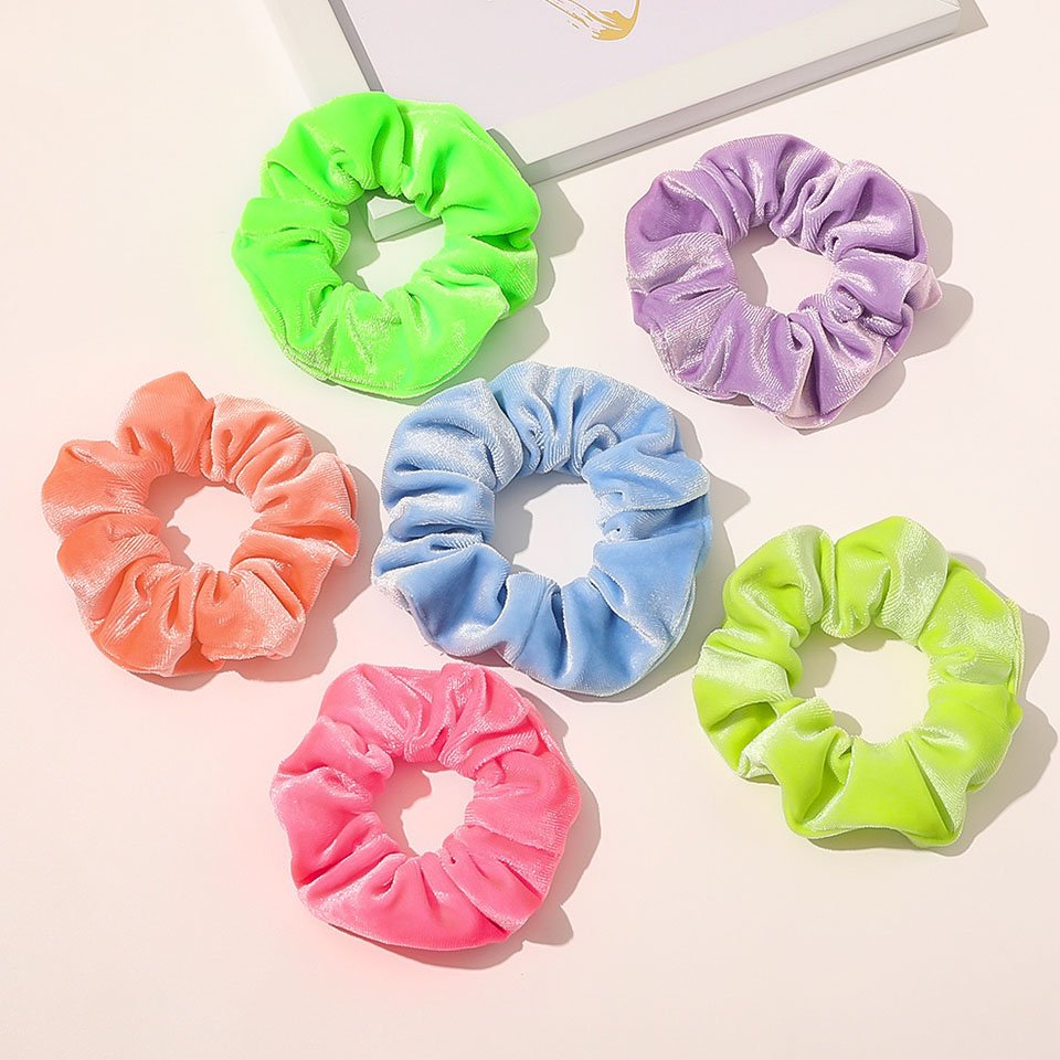 Velvet Scrunchies Hair Ties Accessories Scrunchie Ornaments Elastic Hair Bands Tiara Woman Vsco Head Dress