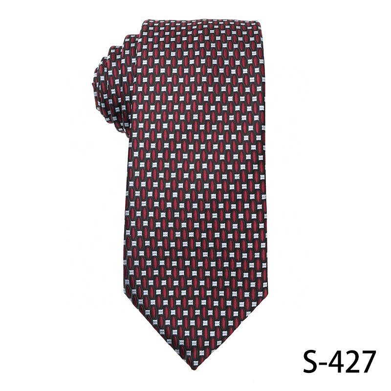 2024 New Collection Neck Tie Men Red Luxury Tie Custom Floral Formal Necktie From China High Quality 100% Polyester Ties