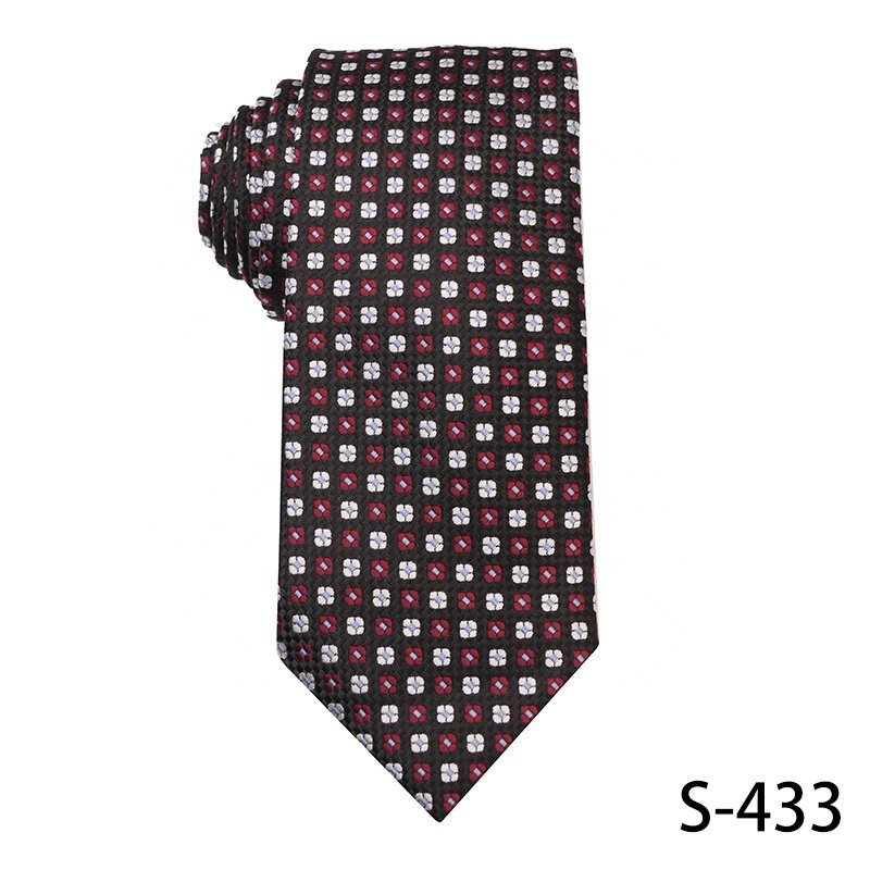 2024 New Collection Neck Tie Men Red Luxury Tie Custom Floral Formal Necktie From China High Quality 100% Polyester Ties