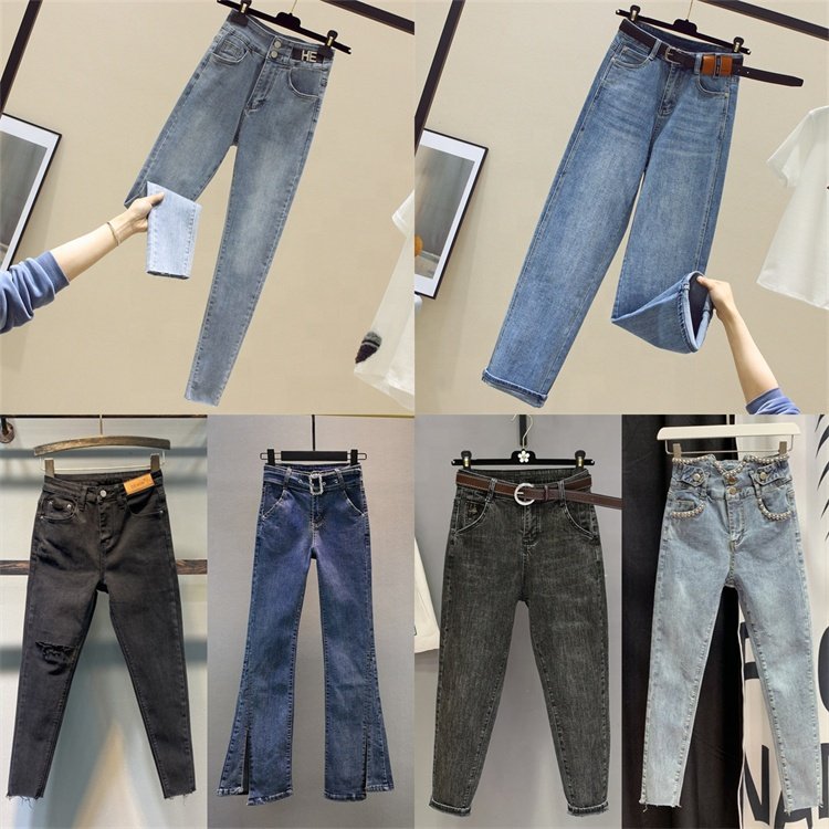 Stock Women's Jeans Clearance Sale discount fashionable women's jeans New styles and high quality pants