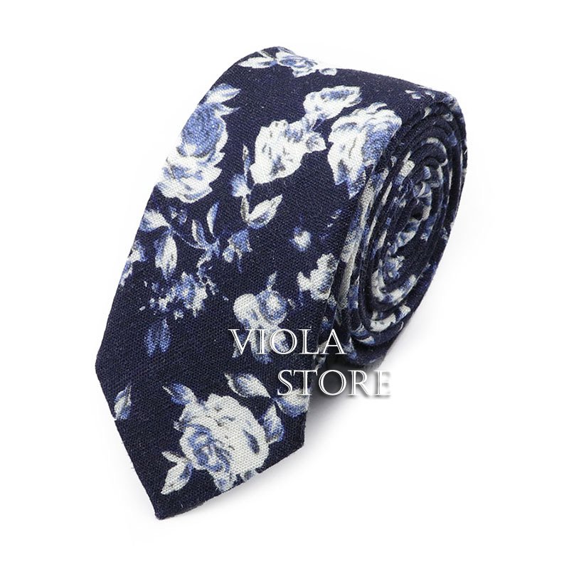 Vintage Floral Printed 6.5cm Neck Tie 100% Cotton Mens Party Wedding Fashion Dress Tuxedo Gift Bow Tie Accessory 14 Colors