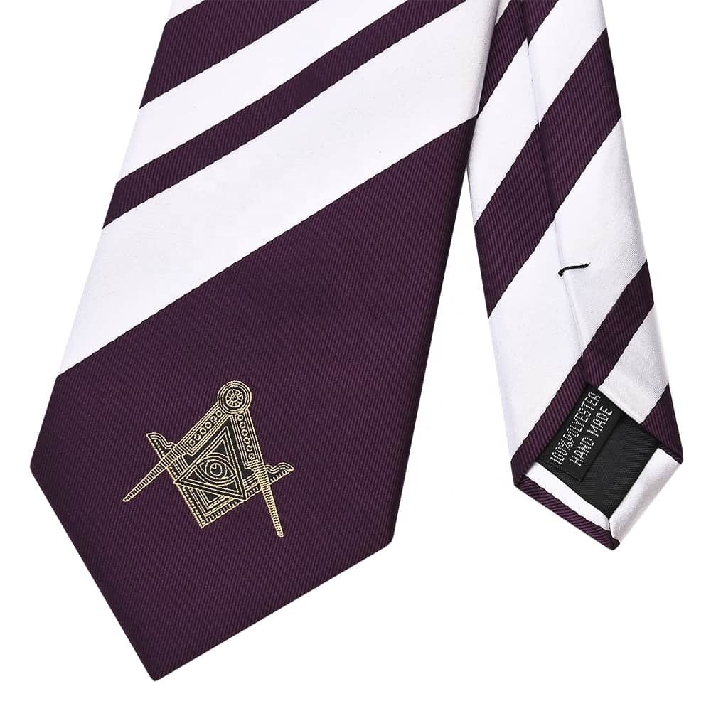 Yili Factory Supplier Custom Logo Handmade Religious Microfiber Freemasonry Masonic Tie for Man