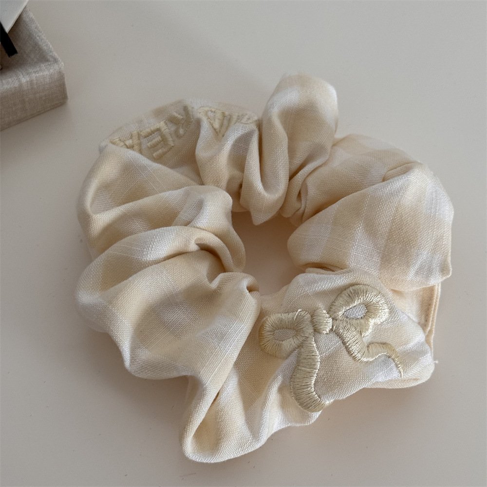 New Style Fashion women's hair accessories Plaid elastic headband Silk satin headband Elastic scrunchie