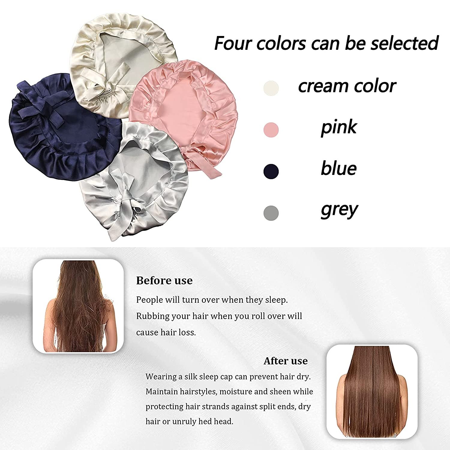 100% Mulberrry Custom Silk Bonnet for Women Hair Care Natural Silk Teal and Pink Silk Bonnet