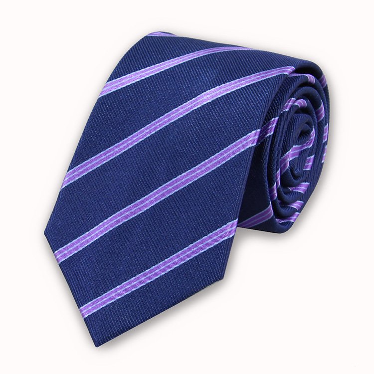 Customized silk tie with logo elegant casual business luxury striped design high quality silk necktie for men