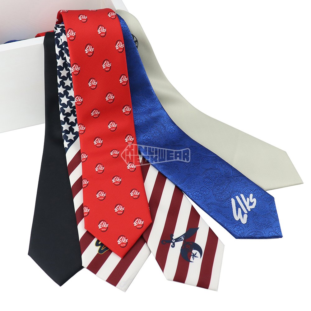 Print Polyester Logo Business Suits Men Ties Accessories Embroidered Designer Neckties Custom Tie Men