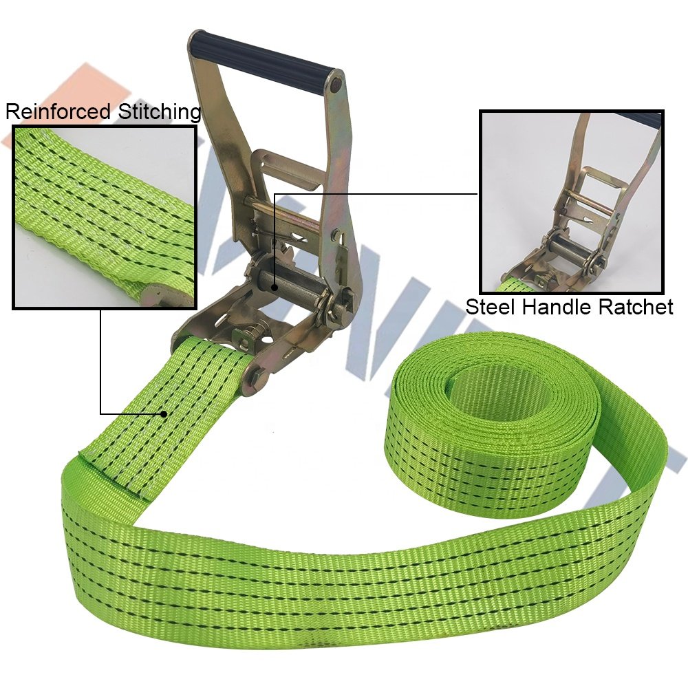 VINEET Cheap Wholesale Price 2 Inch 3 Ton 1-10 Meter Ratchet Tie Down Belt Heavy Cargo Lashing Strap