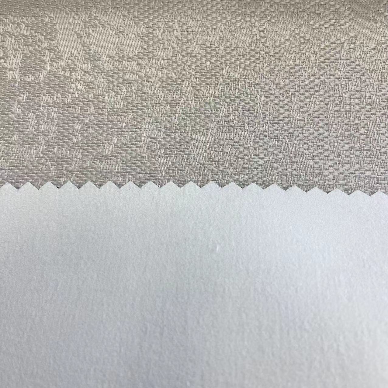 China Wholesale 4 pass flocking 100% blackout coating jacquard design curtain fabric roll textiles