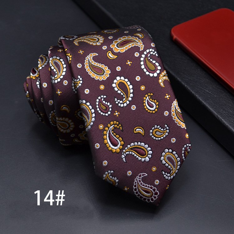 new 6cm Business Wedding Tie Male Dress Gift England Stripes Jacquard Woven Men Ties Necktie