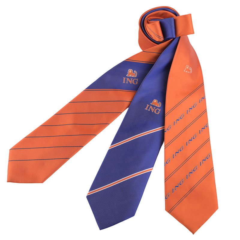 Custom Polyester Woven Company Logo Ties School Uniform Neckties