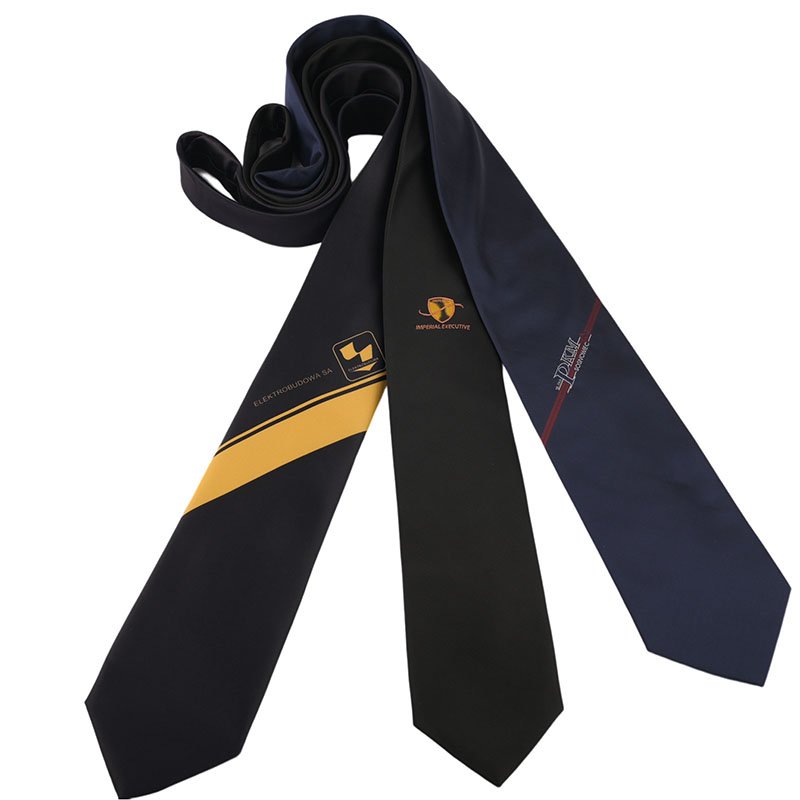 Custom Polyester Woven Company Logo Ties School Uniform Neckties