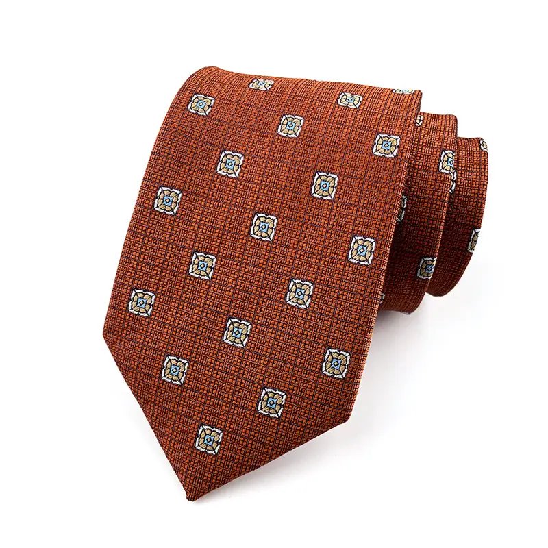 Fashion Custom Embroidered Printed High Quality Office Wear Polyester Silk Suit Accessories Label Tie For Men