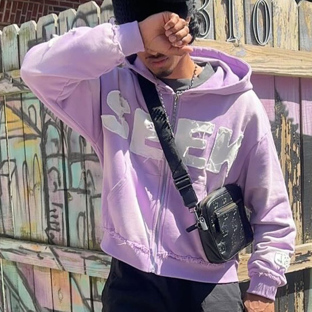 Huili Winter Thick Cotton Vintage Washed Unisex Hoodies Custom Logo Embroidery Patched Men Zip Up Heavyweight Sunfaded Hoodie