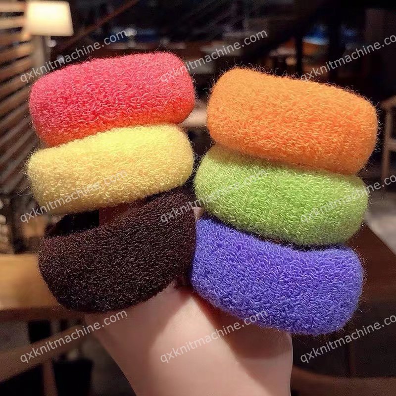 High Terry Elastic Hairband Hair Tie Band Knitting Machine