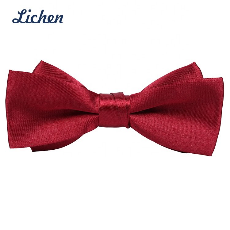 Factory Price OEM Baby Boy Children Pure Color Butterfly Self Tie Bowtie for Shirts