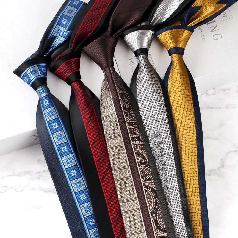 Slim tie woven panel tie whole pattern necktie