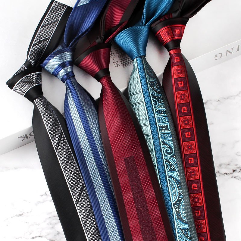 Slim tie woven panel tie whole pattern necktie