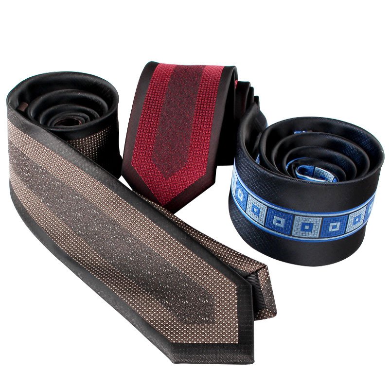 Slim tie woven panel tie whole pattern necktie