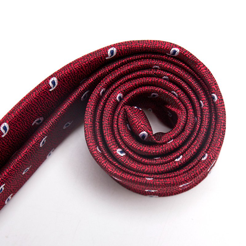 Tie business formal men's polyester silk tie polyester silk arrow type 6CM business tie stock factory wholesale