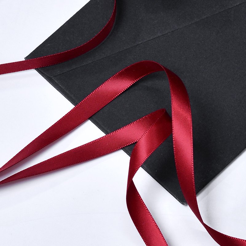 Ribest 9mm 100Y/R Red Double Face Satin Ribbon For Birthday Gift Boxes Packaging Wedding Decoration Wholesale