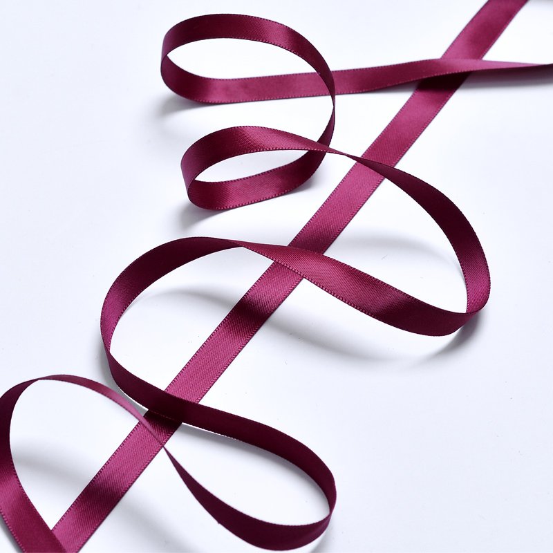 Ribest 9mm 100Y/R Red Double Face Satin Ribbon For Birthday Gift Boxes Packaging Wedding Decoration Wholesale