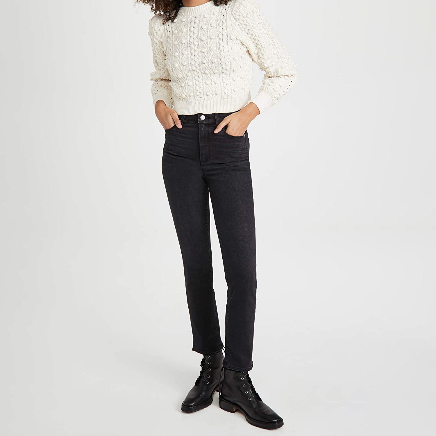 Wholesale White Puff Sleeve Sexy Short Cardigan Sweater With Cute Tie Bow For Women