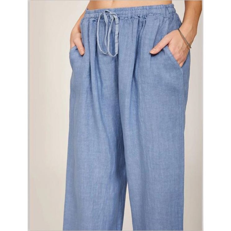 Woman Pants 2021 Casual Cotton And Linen Loose Yoga Pants Solid Color High Waist Plus Size Women's Trousers