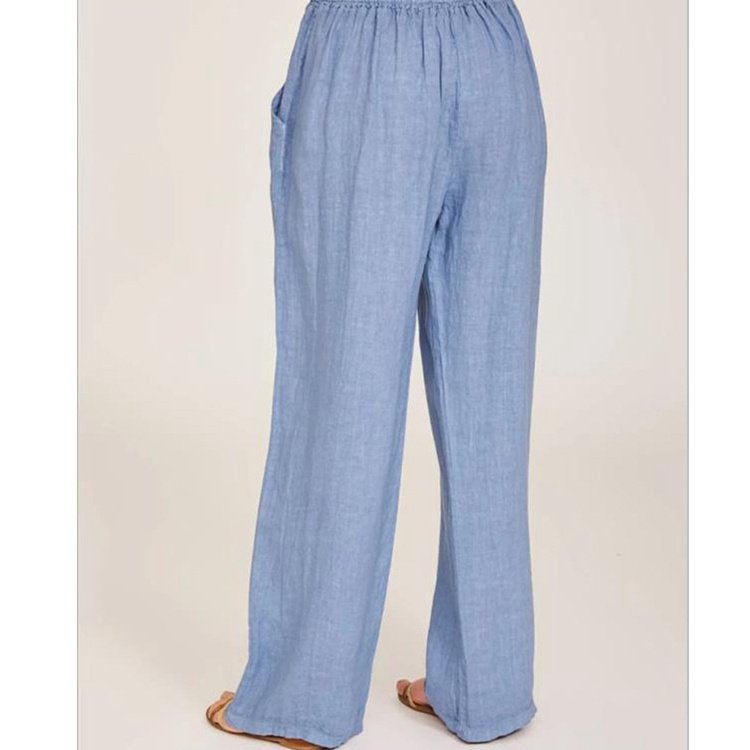 Woman Pants 2021 Casual Cotton And Linen Loose Yoga Pants Solid Color High Waist Plus Size Women's Trousers