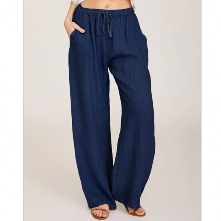 Woman Pants 2021 Casual Cotton And Linen Loose Yoga Pants Solid Color High Waist Plus Size Women's Trousers
