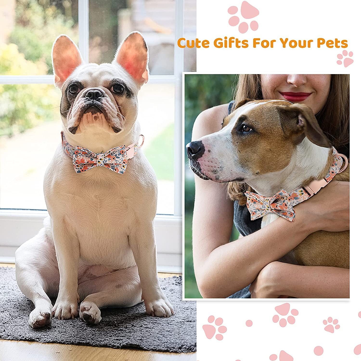 Hot new fashion sunflower chrysanthemum pure cotton breathable flower gold metal buckle collar for dog cat