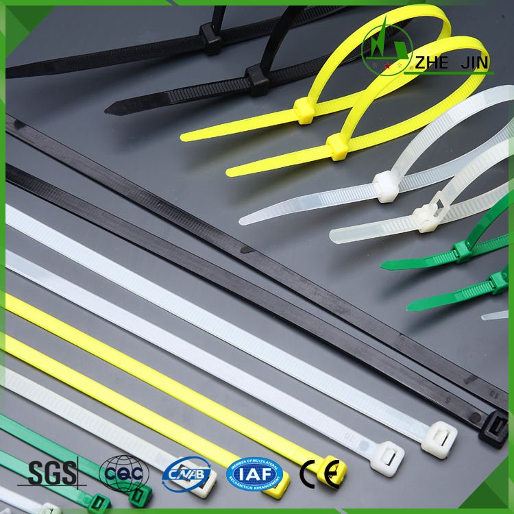 Zhe Jin Black White Self-Locking Nylon Soft Cable Tie