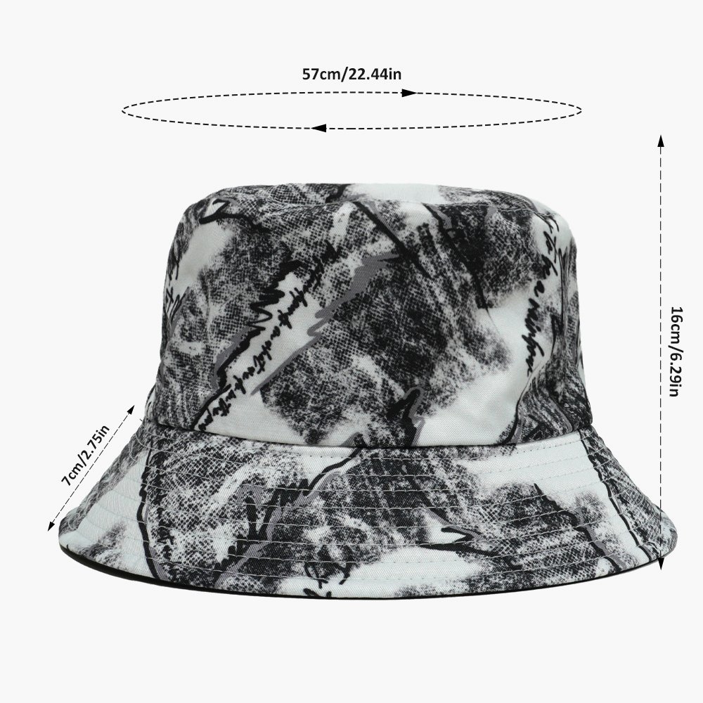 Wholesale Custom Bucket Hat All Over Printing Wide Brim Fisherman Hat Custom Reversible Sublimation Printing Unisex Tie Dyed Hat