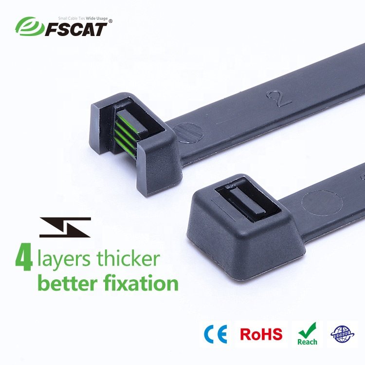 FSCAT Nylon 66 100mm 180mm 200mm 280mm 350mm 400mm 500mm 800mm 1200mm Uv Plastic Cable tie Nylon Zip tie
