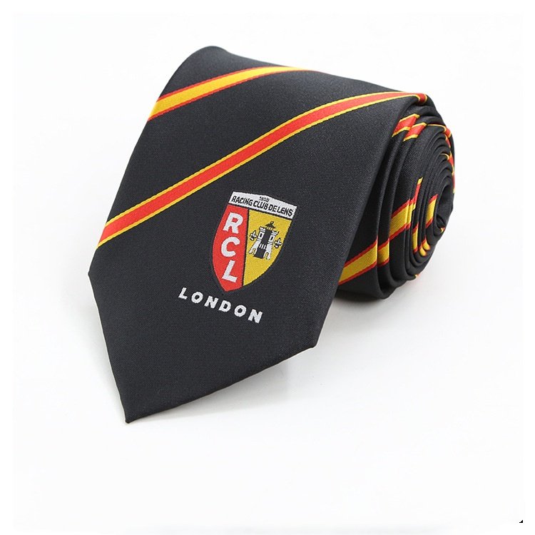 Free design machine school necktie logo tie custom made brand tie