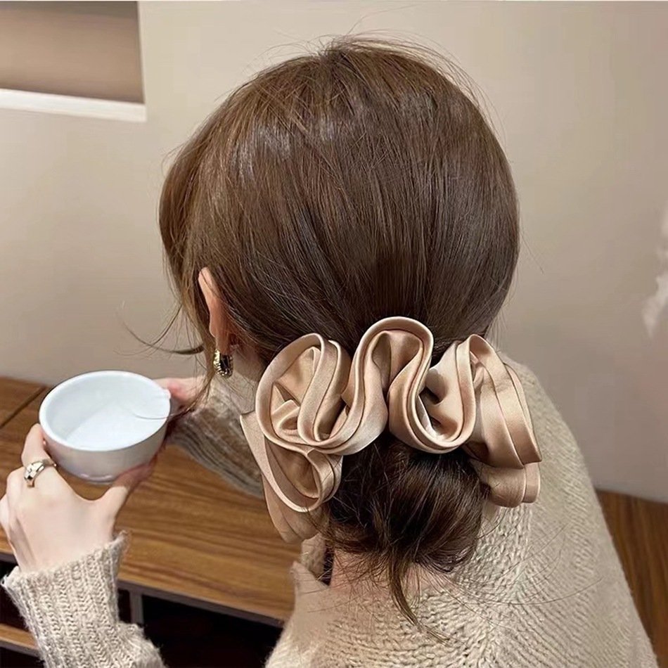 Satin Elastic Hair Bands Comfortable Silk Scrunchies Skinny Ties Ropes Elastics Ponytail Holders for Women Girls