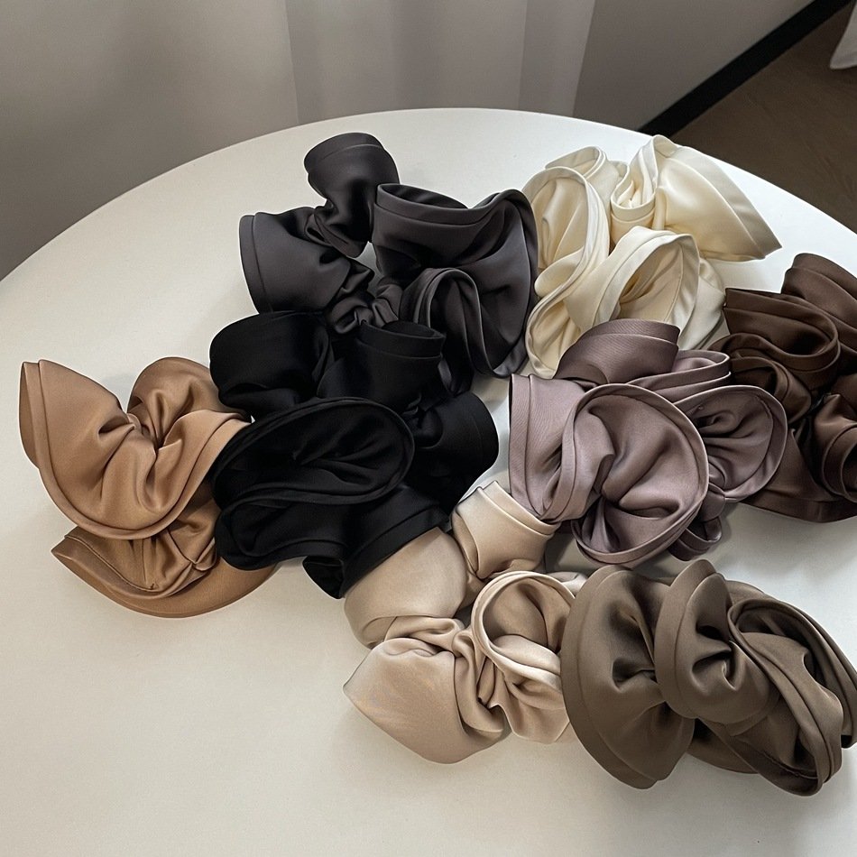 Satin Elastic Hair Bands Comfortable Silk Scrunchies Skinny Ties Ropes Elastics Ponytail Holders for Women Girls