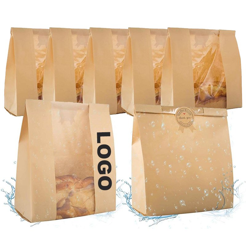 Wholesale custom printed food packaging bag french fries potato chips hamburger burger sandwich bread wax wrap paper bags