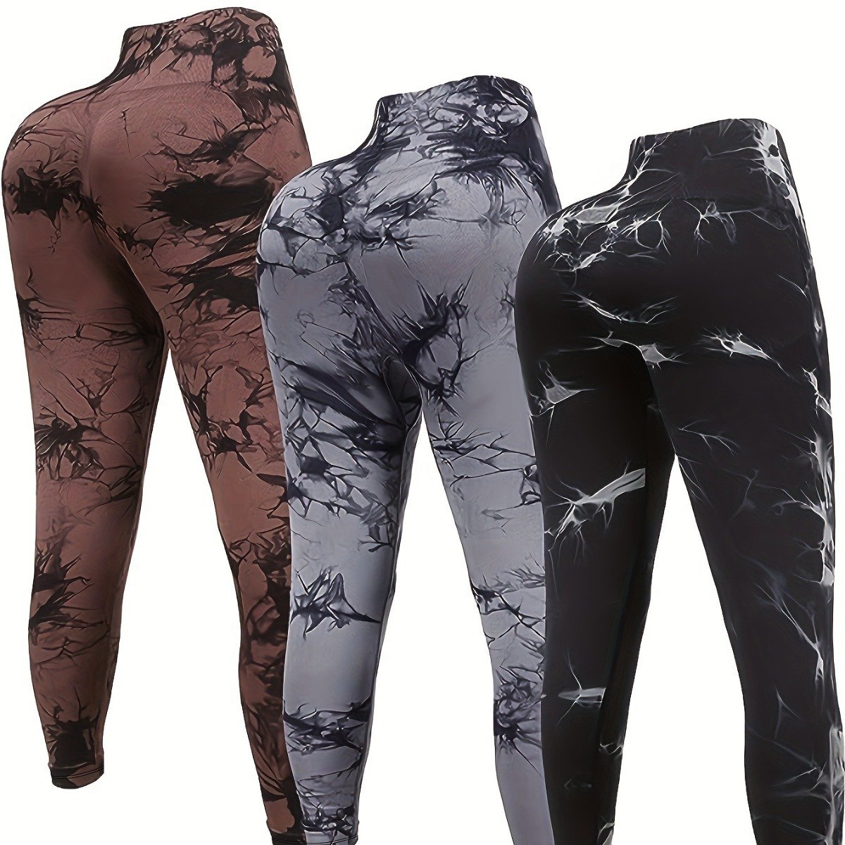 Hot Sale Tie Dye Peach Hip High Waist Yoga Pants Slim Scrunch Butt Quick Drying Breathable Fitness Yoga Leggings For Women