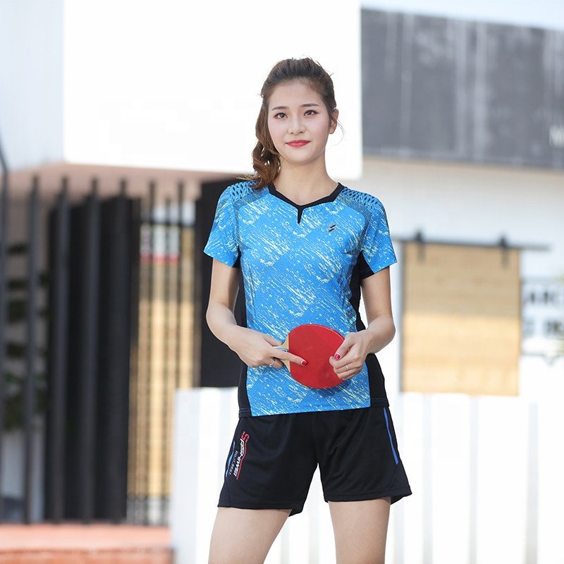 Sublimated printed high quality breathable polyester mesh tennis uniforms for men and sublimated short tennis skirt for women