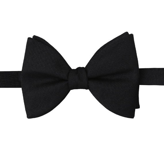 100% Microfiber Little Plaid Oversized Premade Bows Black Self Tie Bowties With Pocket Square Custom Black Box With Bow