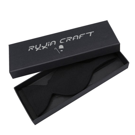 100% Microfiber Little Plaid Oversized Premade Bows Black Self Tie Bowties With Pocket Square Custom Black Box With Bow