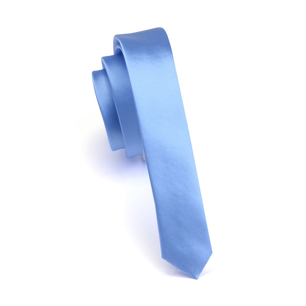 Super Slim Tie 3.2cm Satin Red Yellow Black Solid Ties Handmade Fashion Men Skinny Narrow Necktie for Wedding Party