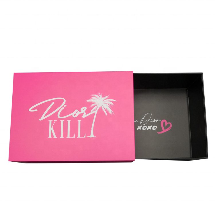 Human Weave Hair Gift Storage Box with Ribbon Hair Bundles Packaging Sliding Box Extension Bags with Satin for Wig Accessories