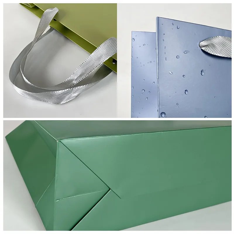 Manufacturer wholesa kraft paper custom balenciaga style matt gloss luxury shopping white small gift bag for packing