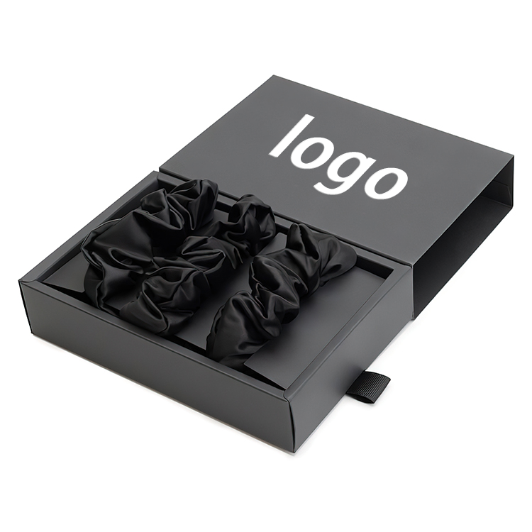 wholesale 19mm custom logo real silk hair scrunchies ties bands set 100% pure mulberry silk scrunchies