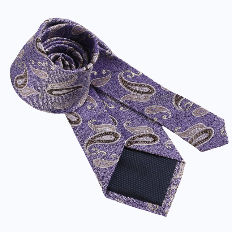 Lilac Green Paisley Nice Quality Factory Custom Woven Jacquard Silk Tie Fashion Suit Accessories Pure Silk Neckties For Mens