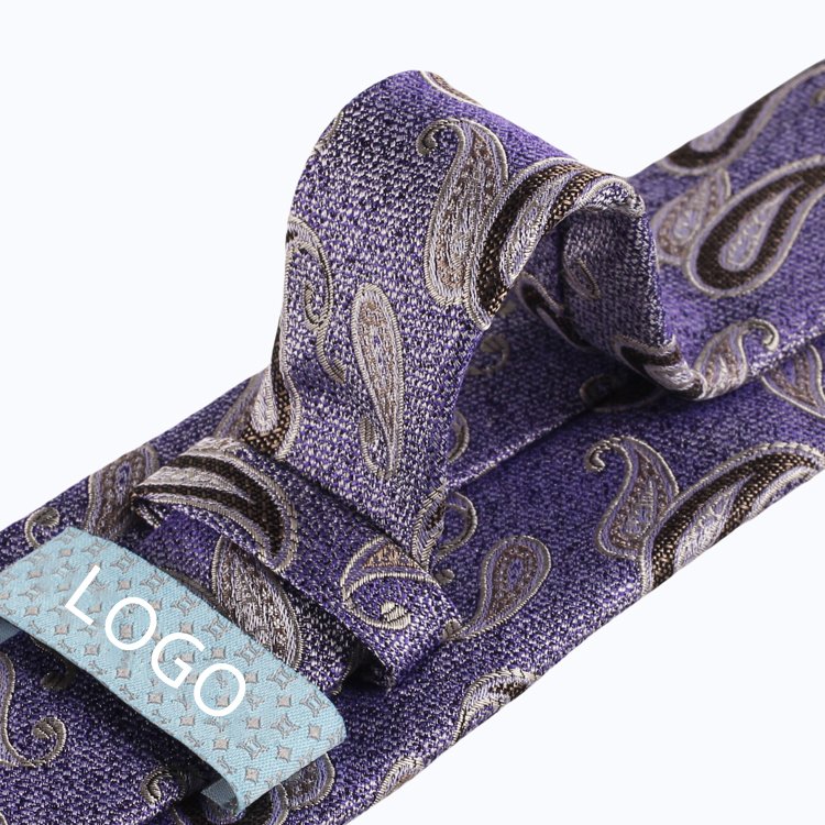 Lilac Green Paisley Nice Quality Factory Custom Woven Jacquard Silk Tie Fashion Suit Accessories Pure Silk Neckties For Mens