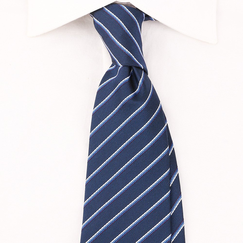 Personal Company Logo Custom Woven Jacquard Neck Ties Silk Factory Wholesale Custom Business Stripe Tie