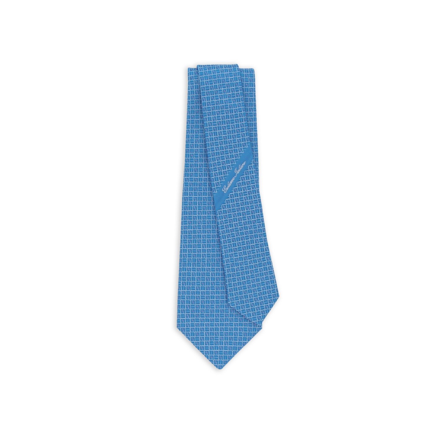 Classic Italian 100% Silk Seven Fold Ties-Jacquard Weave Light Blue Firenze Stylish Neckties Perfect Gifts
