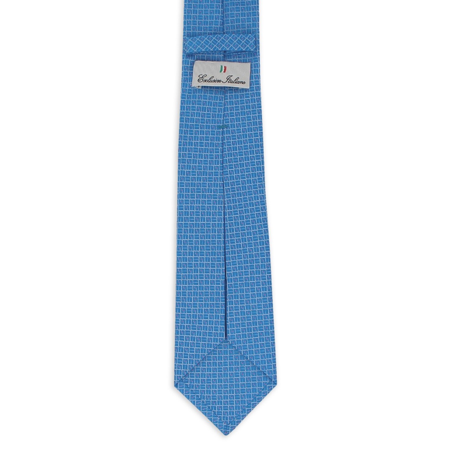 Classic Italian 100% Silk Seven Fold Ties-Jacquard Weave Light Blue Firenze Stylish Neckties Perfect Gifts